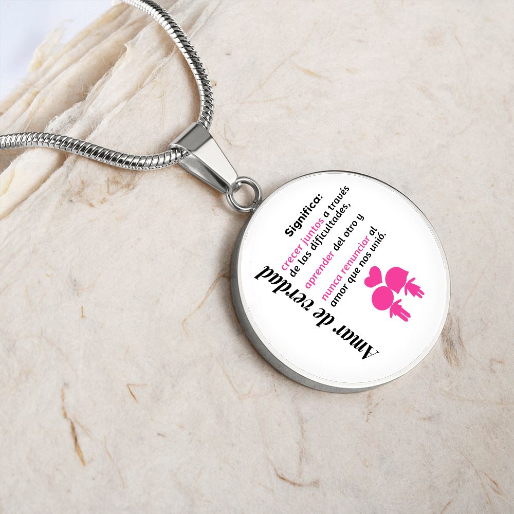 Amar de verdad significa - Collar redondo para la mujer amada Jewelry 
