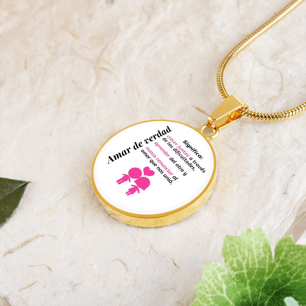 Amar de verdad significa - Collar redondo para la mujer amada Jewelry 