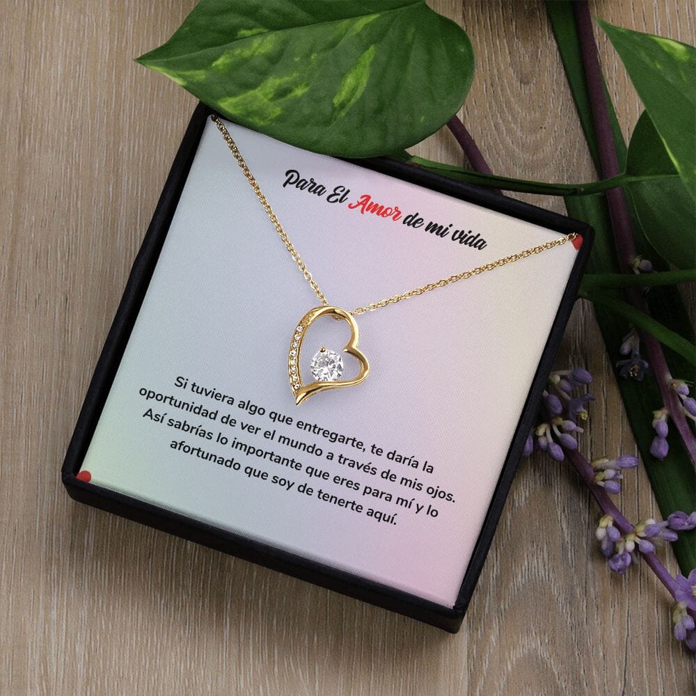 Amor de Siempre - Collar Regalo de Amor Jewelry ShineOn Fulfillment Acabado en Oro Amarillo de 18 quilates. Cajita Estandard (Gratis) 
