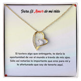 Amor Eterno - Collar Regalo de Amor Jewelry ShineOn Fulfillment Acabado en Oro Amarillo de 18 quilates. Cajita Estandard (Gratis) 