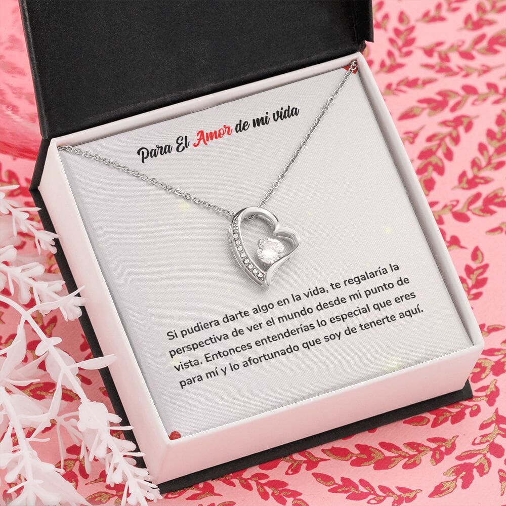 Amor Eterno - Collar Regalo de Amor para el Amor de mi Vida Jewelry ShineOn Fulfillment Acabado en oro blanco de 14 k Cajita Estandard (Gratis) 