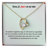 Amor Eterno para Siempre - Collar Regalo de Amor Jewelry ShineOn Fulfillment Acabado en Oro Amarillo de 18 quilates. Cajita Estandard (Gratis) 