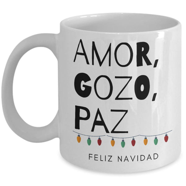 Amor, Gozo, Paz Feliz Navidad Coffee Mug Regalos.Gifts 
