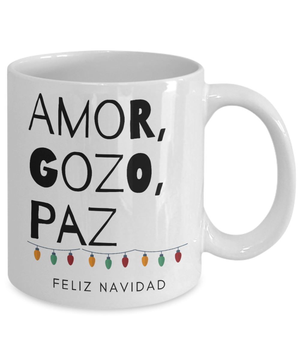 Amor, Gozo, Paz Feliz Navidad Coffee Mug Regalos.Gifts 