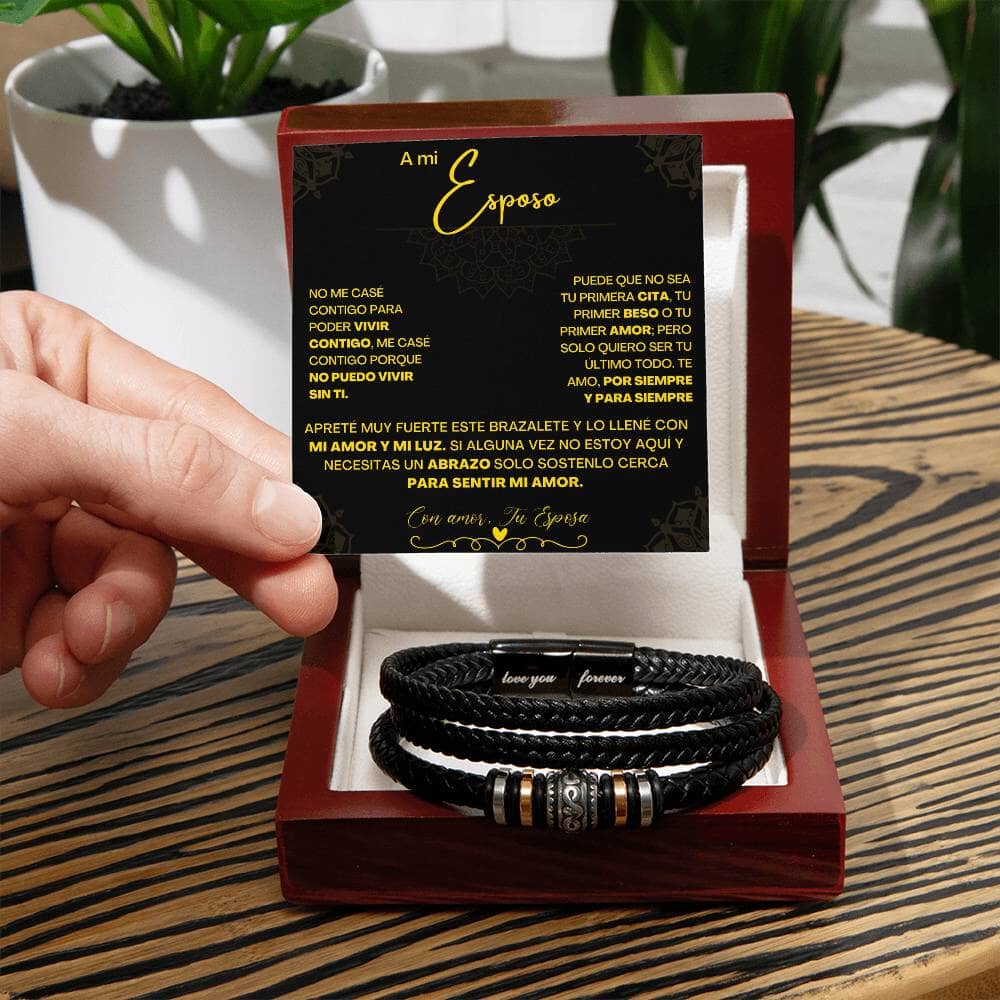 Amor Infinito: Pulsera Grabada 'Te Amo Siempre' - El Regalo Perfecto de una Esposa a su Esposo Jewelry/bracelet 