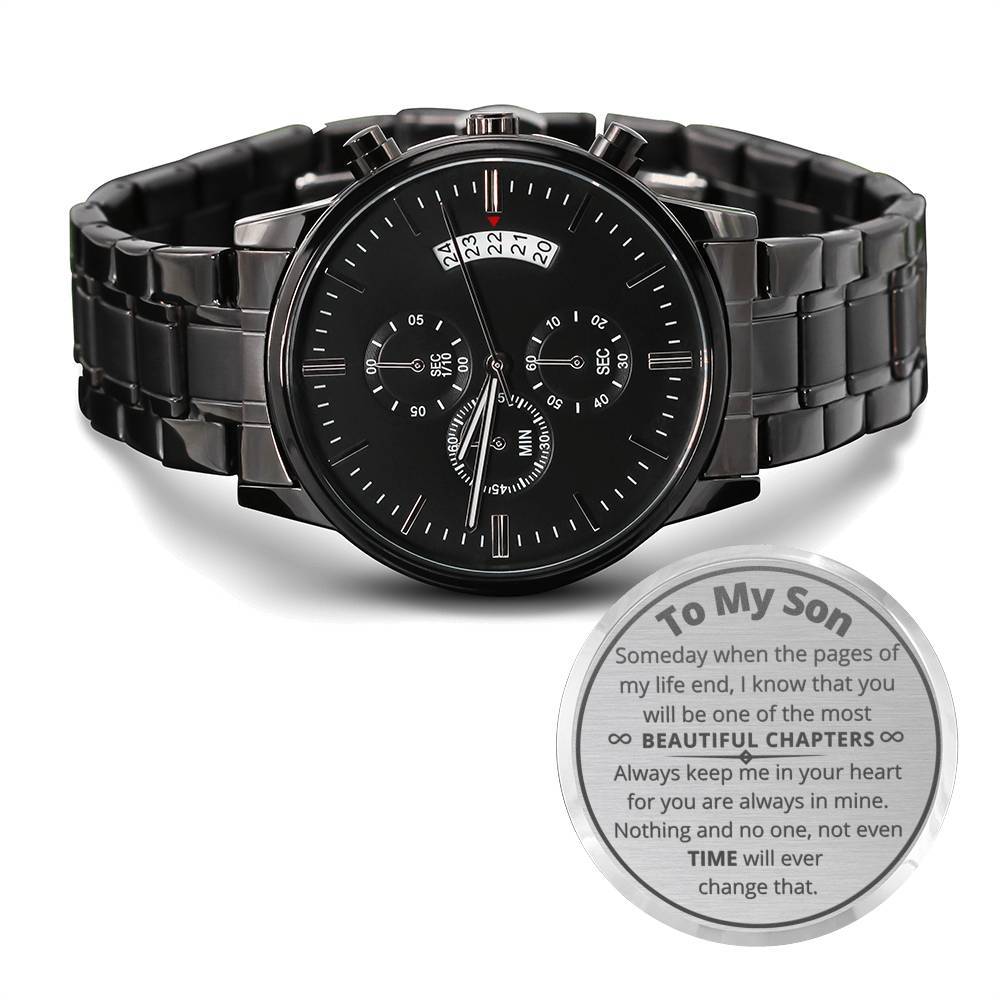 An Extraordinary Gift For an Exceptional Son ( Hijo ) - Chronograph watch -Mensaje en Inglés Jewelry 
