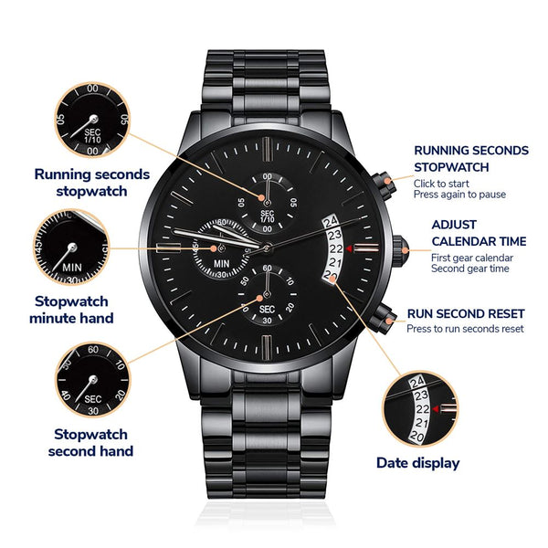 An Extraordinary Gift For an Exceptional Son ( Hijo ) - Chronograph watch -Mensaje en Inglés Jewelry ShineOn Fulfillment 