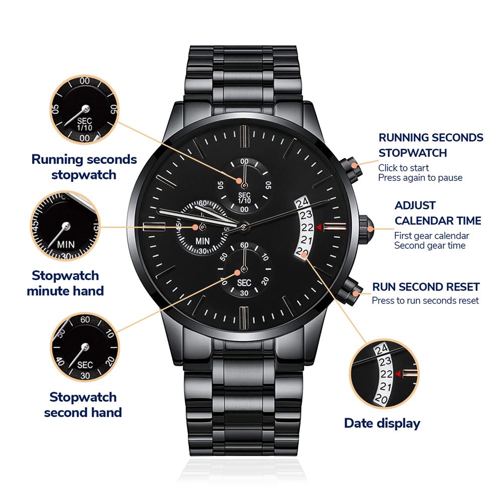 An Extraordinary Gift For an Exceptional Son ( Hijo ) - Chronograph watch -Mensaje en Inglés Jewelry 