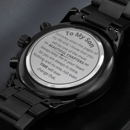 An Extraordinary Gift For an Exceptional Son ( Hijo ) - Chronograph watch -Mensaje en Inglés Jewelry 