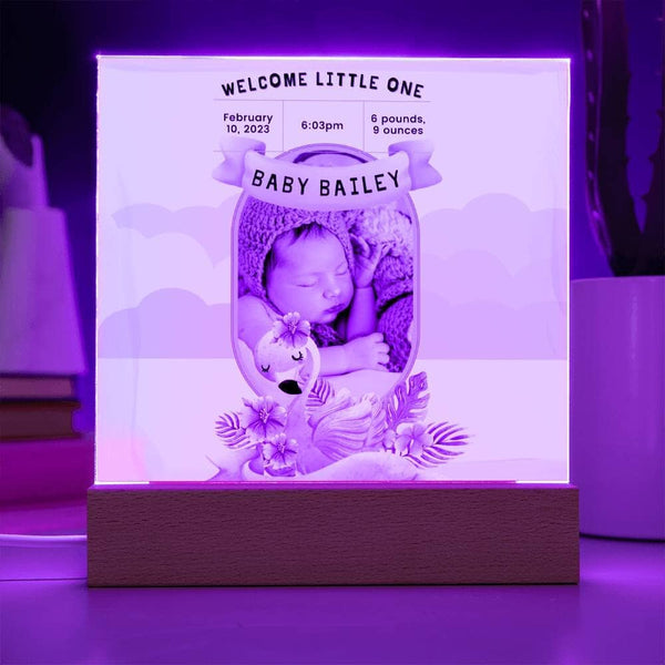 ¡Anuncio Luminoso de Bienvenida al Mundo! - El Recuerdo Perfecto para el Nacimiento de tu Bebé Niña 🍼✨ Jewelry ShineOn Fulfillment 