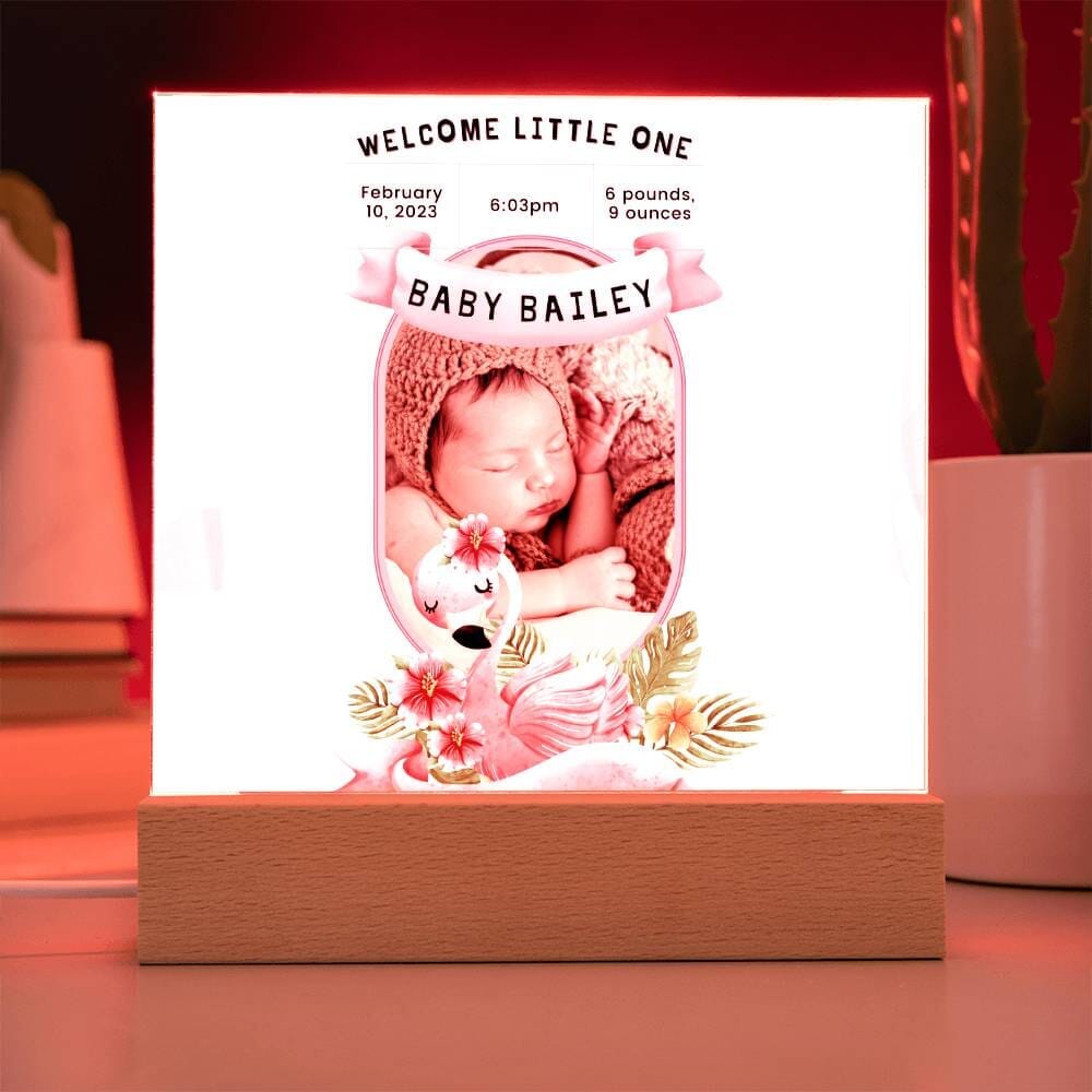 ¡Anuncio Luminoso de Bienvenida al Mundo! - El Recuerdo Perfecto para el Nacimiento de tu Bebé Niña 🍼✨ Jewelry ShineOn Fulfillment 
