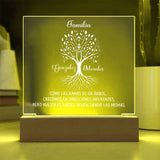 Árbol Familiar de Raíces - Placa de Acrílico Personalizable con Iluminación LED Acrylic/Square ShineOn Fulfillment 