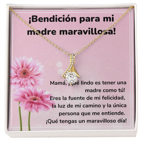 ¡Bendición para mi madre maravillosa! Collar Belleza Seductora (Alluring Beauty) Para Mamá Jewelry/AlluringBeauty Acabado en Oro Amarillo de 18 quilates Standard Box 