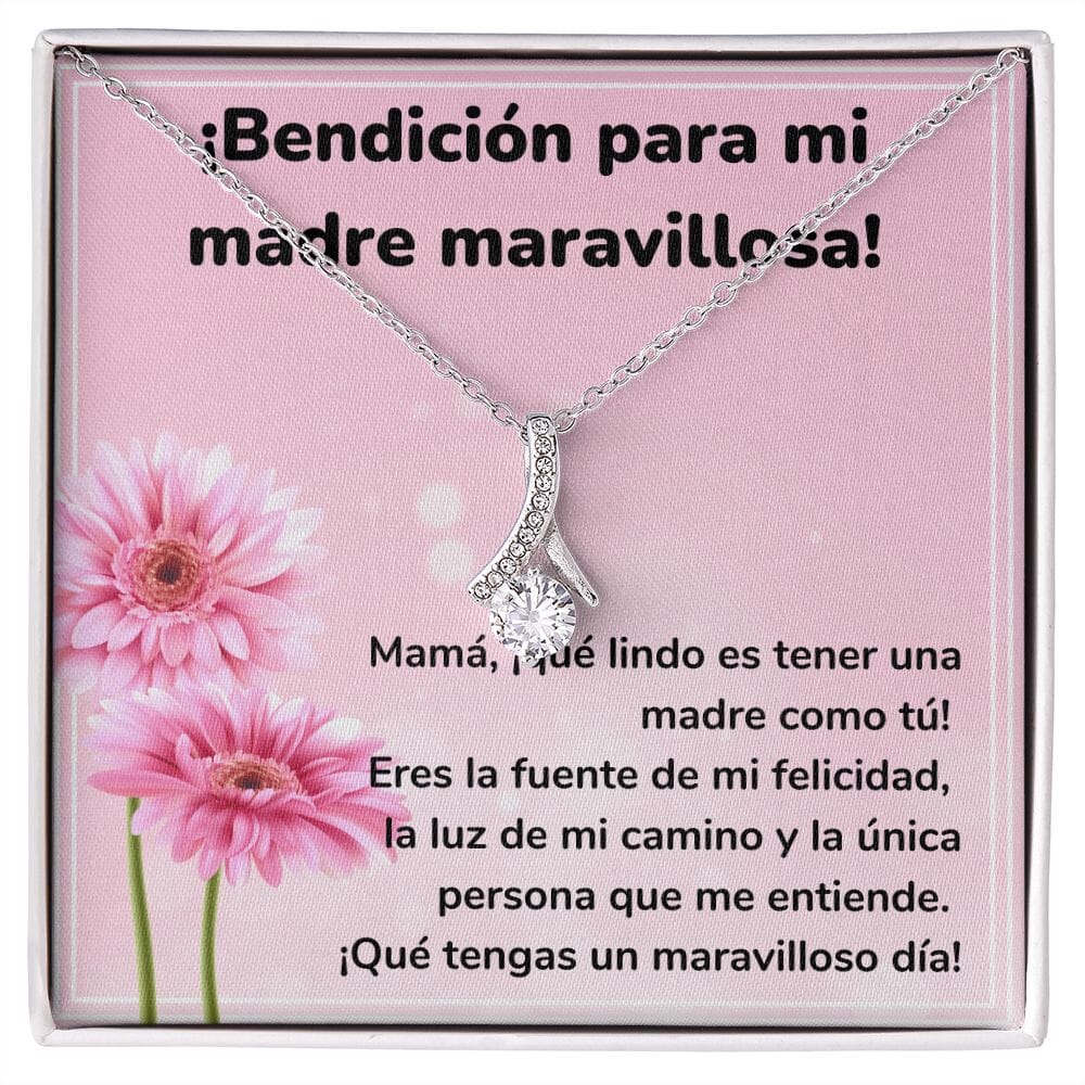 ¡Bendición para mi madre maravillosa! Collar Belleza Seductora (Alluring Beauty) Para Mamá Jewelry/AlluringBeauty Acabado en oro blanco de 14 k Standard Box 