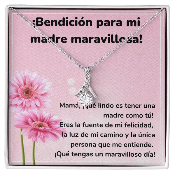 ¡Bendición para mi madre maravillosa! Collar Belleza Seductora (Alluring Beauty) Para Mamá Jewelry/AlluringBeauty Acabado en oro blanco de 14 k Standard Box 