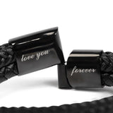 Brazalete de Cuero Personalizado 'Love You Forever' con Tarjeta de Mensaje para Esposo - Solo Venta Online Jewelry ShineOn Fulfillment 