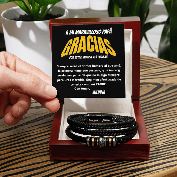 Brazalete para Hombre Eterno Amor: el regalo perfecto para el mejor papá Jewelry ShineOn Fulfillment 