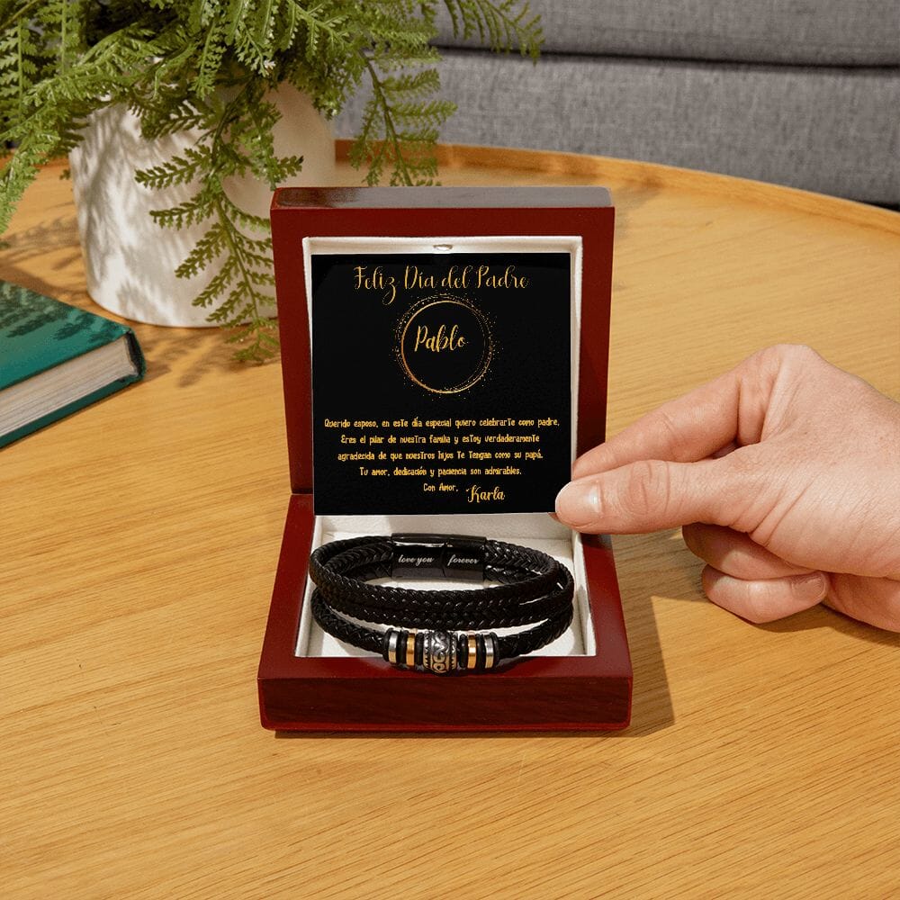 Brazalete para Hombre Eterno Amor: el regalo perfecto para honrar al mejor papá en el Día del Padre. Jewelry/Watch Caja de Lujo c/LED 