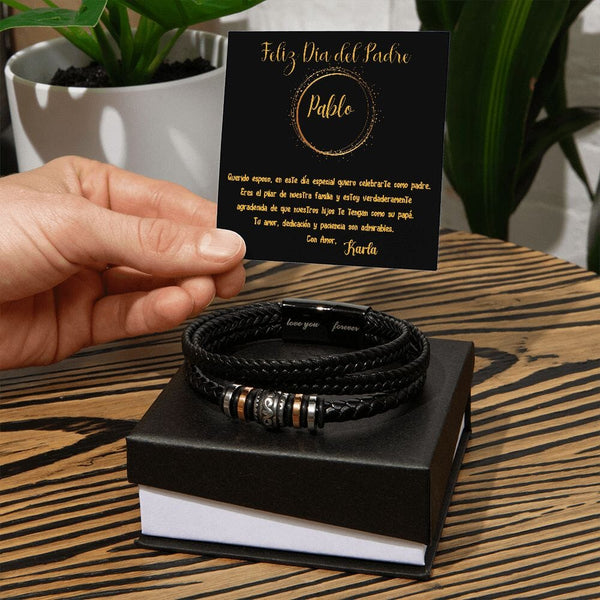 Brazalete para Hombre Eterno Amor: el regalo perfecto para honrar al mejor papá en el Día del Padre. Jewelry/Watch 