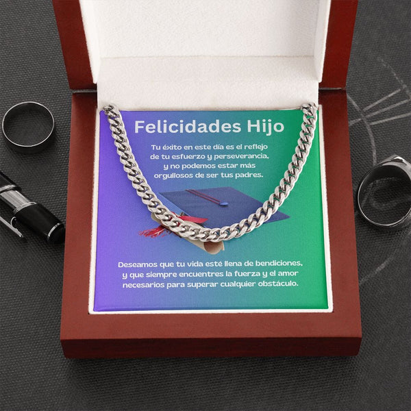 Cadena Cubana de Triunfo: Un Regalo de Orgullo y Bendiciones para tu Hijo Jewelry/CubanLink Stainless Steel Luxury Box 
