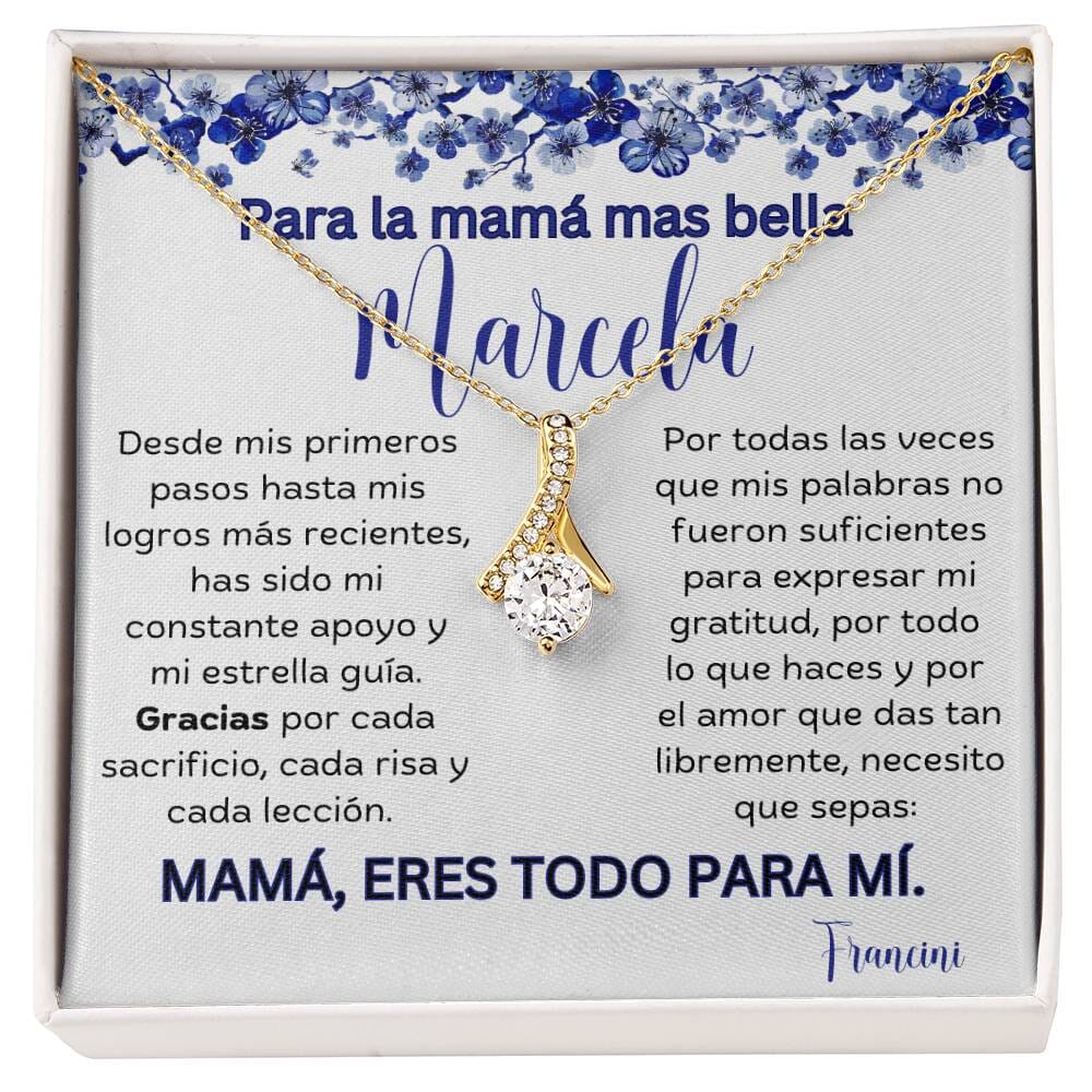 Cadena Radiante de Eterno Encanto: Collar Lazo de Amor para Mamá Jewelry/AlluringBeauty Acabado en Oro Amarillo de 18 quilates Standard Box 