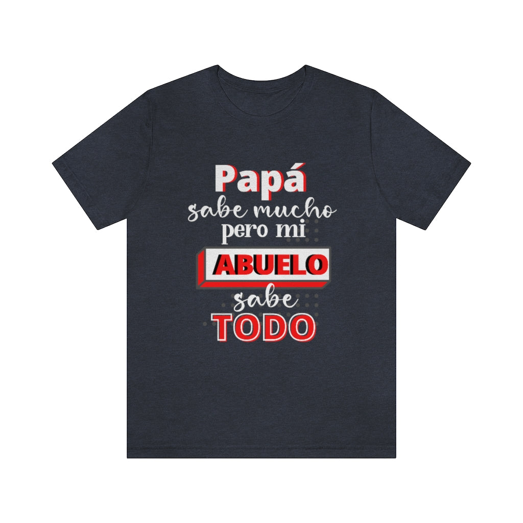 Camisa para Regalarle al Abuelo que sabe TODO T-Shirt Printify Navy S 
