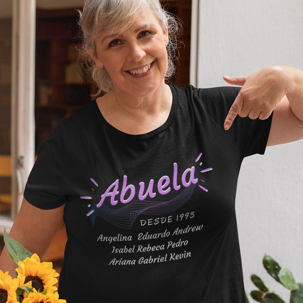 Ser Abuela Playeras Para Abuelas Y Nietos Dia De La Abuela