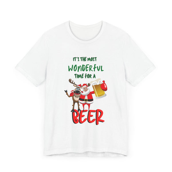 Camiseta de Navidad "It’s the Most Wonderful Time for a BEER" T-Shirt Printify 