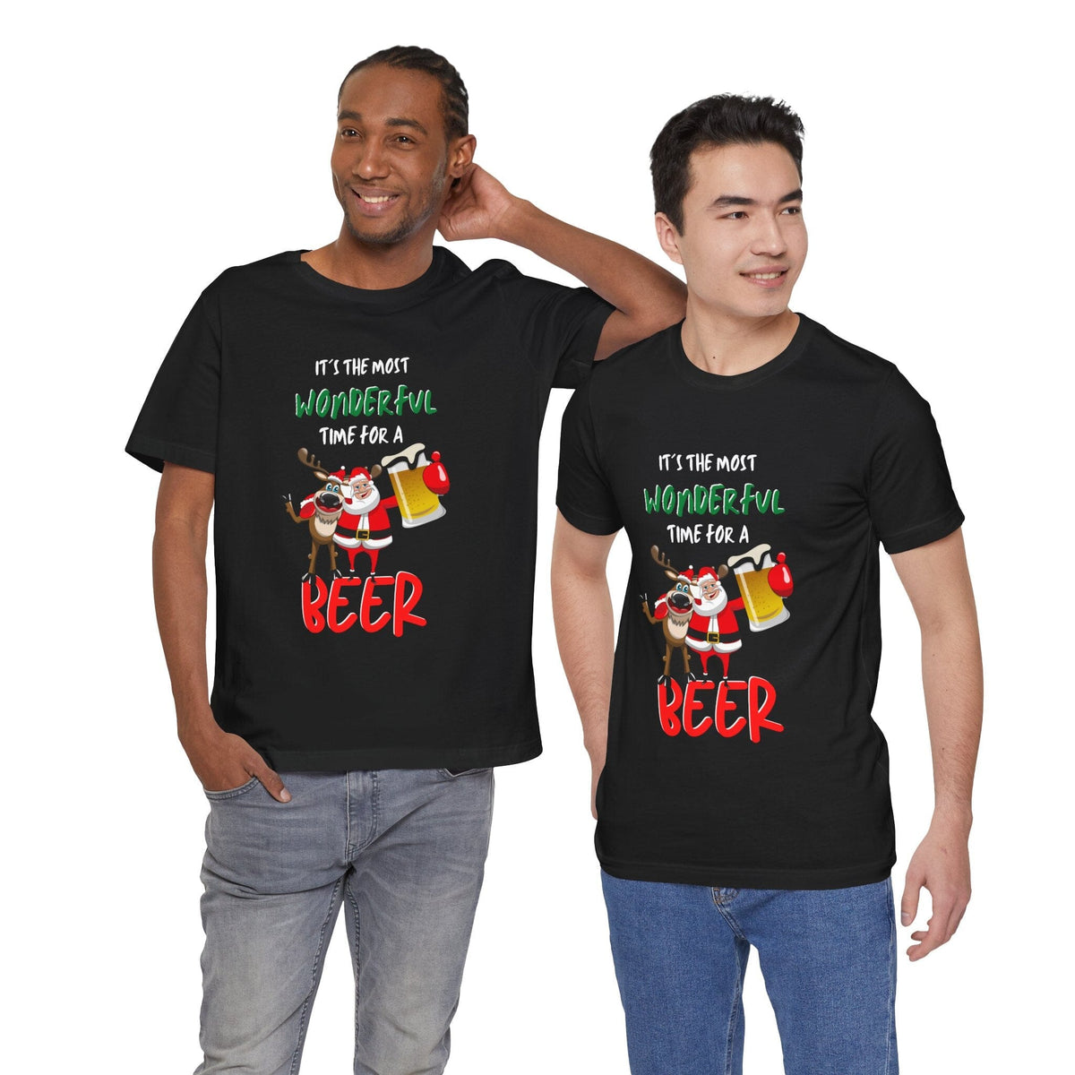 Camiseta de Navidad "It’s the Most Wonderful Time for a BEER" T-Shirt Printify 