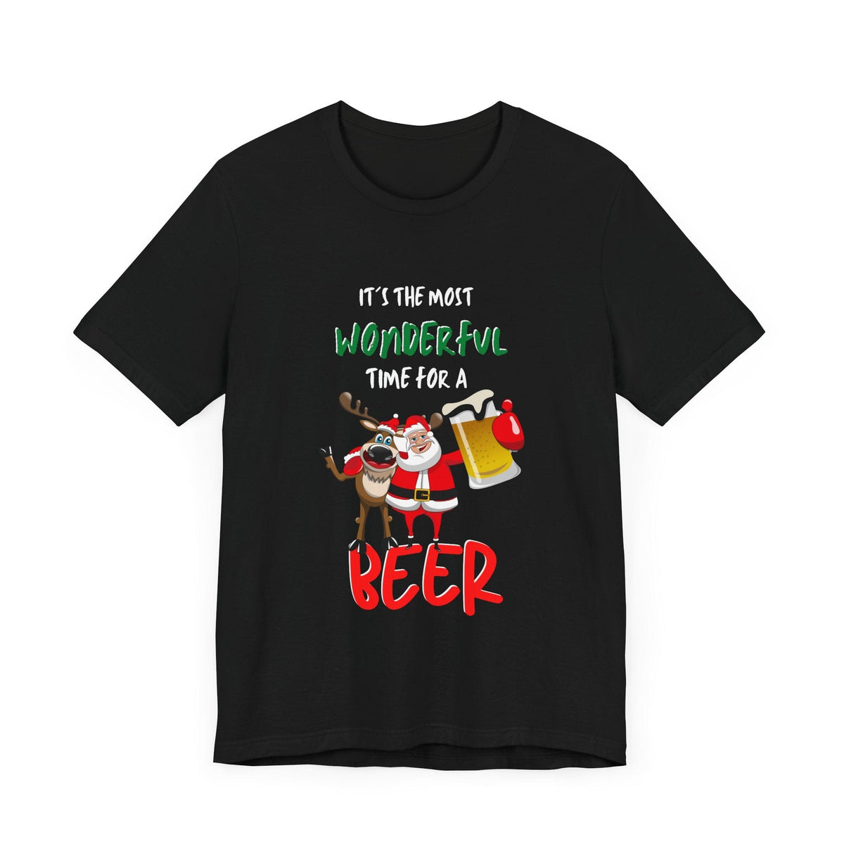 Camiseta de Navidad "It’s the Most Wonderful Time for a BEER" T-Shirt Printify 