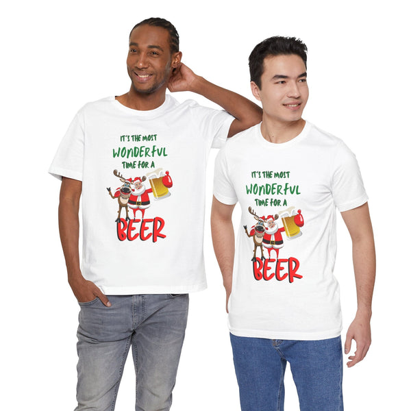 Camiseta de Navidad "It’s the Most Wonderful Time for a BEER" T-Shirt Printify 