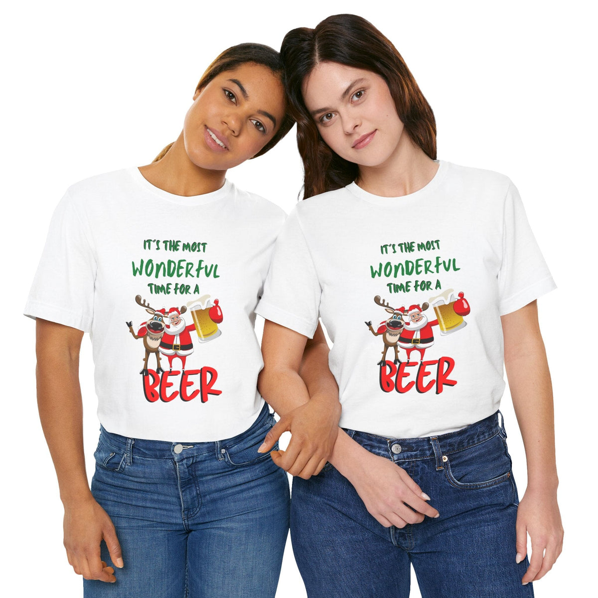 Camiseta de Navidad "It’s the Most Wonderful Time for a BEER" T-Shirt Printify 