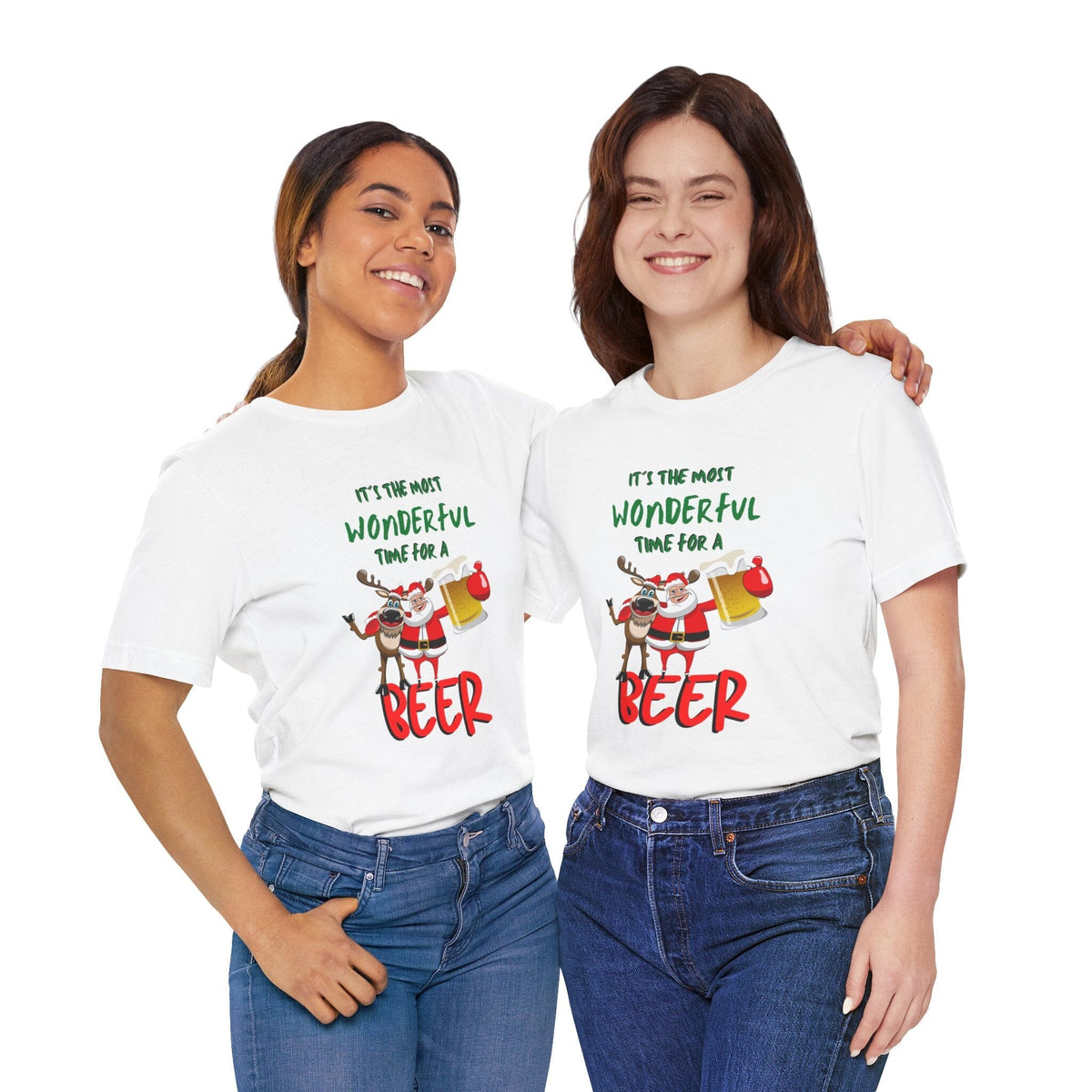 Camiseta de Navidad "It’s the Most Wonderful Time for a BEER" T-Shirt Printify 