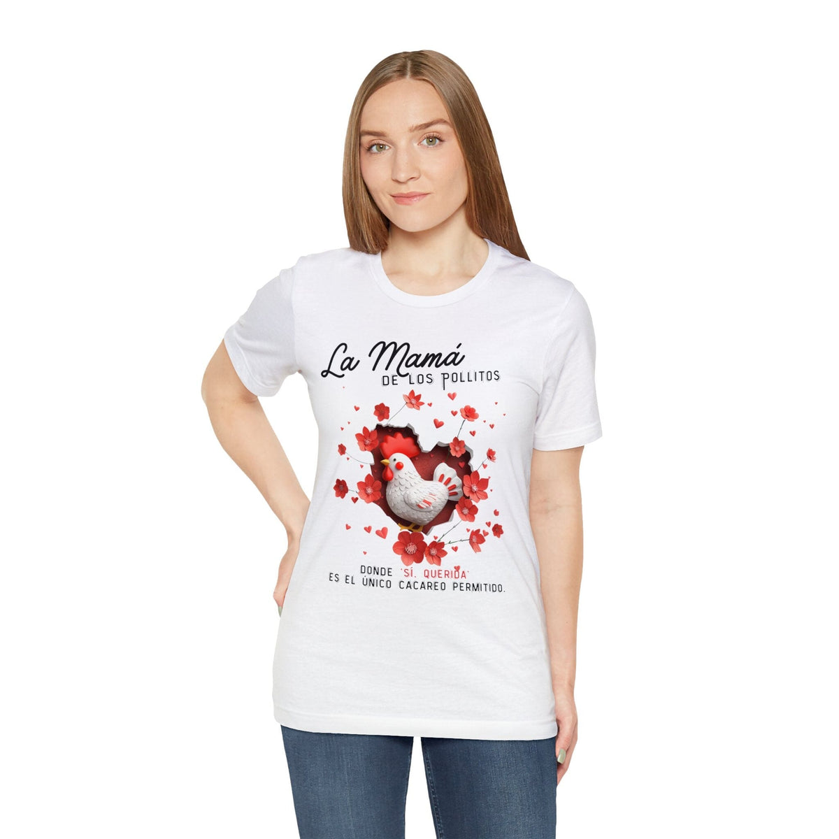Camiseta Exclusiva 'La Mamá de los Pollitos' – El Regalo Perfecto que Resuena con el Corazón de Mamá T-Shirt Printify 