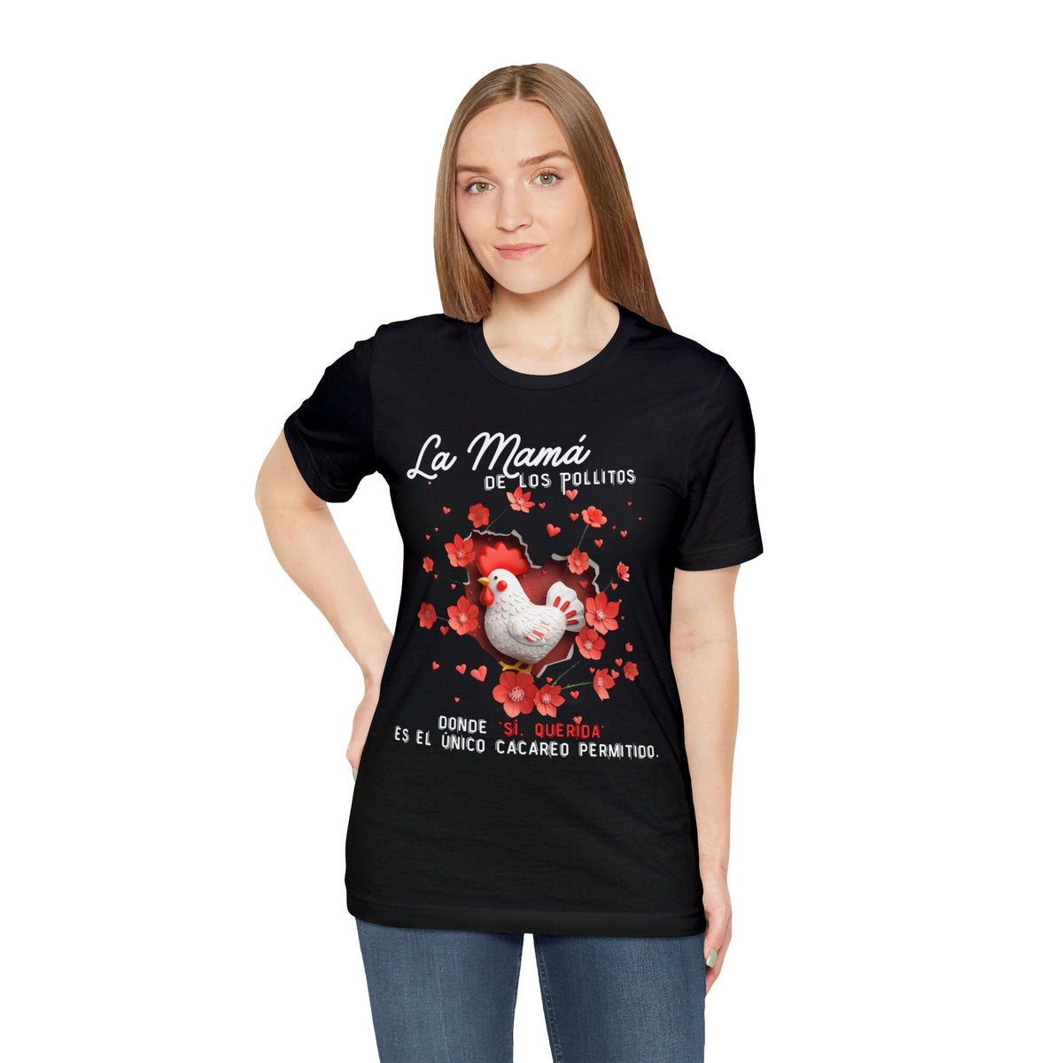 Camiseta Exclusiva 'La Mamá de los Pollitos' – El Regalo Perfecto que Resuena con el Corazón de Mamá T-Shirt Printify 