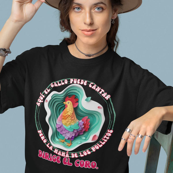 Camiseta 'Mamá Dirige el Coro': El Regalo que Celebra su Armonía y Liderazgo T-Shirt Printify Black S 