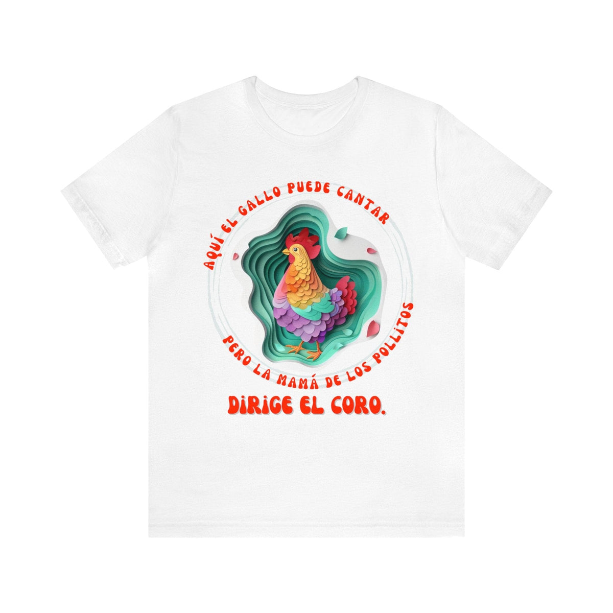 Camiseta 'Mamá Dirige el Coro': El Regalo que Celebra su Armonía y Liderazgo T-Shirt Printify White S 