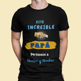 Camiseta Para el Día del Padre- Personalizada T-Shirt Printify Black S 