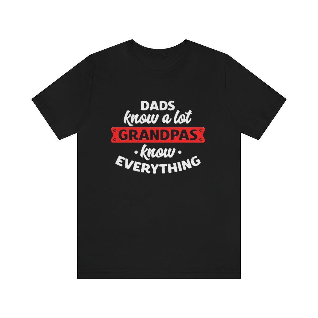 Camiseta para Regalar al Abuelo - Grandpas know everything T-Shirt Printify Black L 