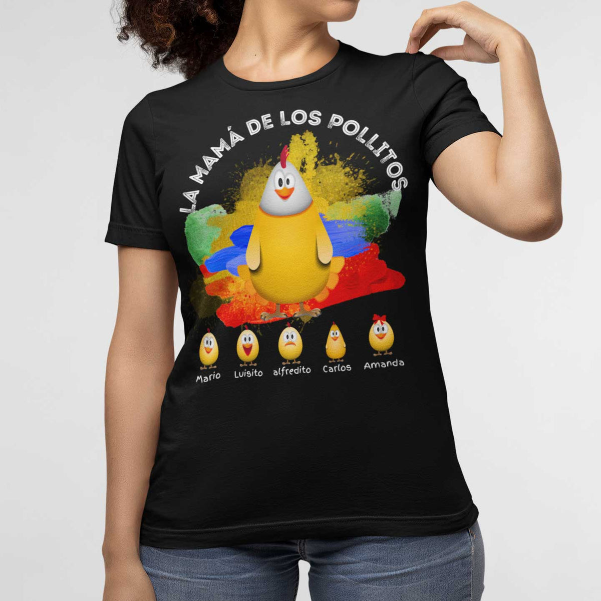 La mamá de los Pollitos 2022 - Unisex Jersey Short Sleeve Tee shirt Personalizada T-Shirt Printify Black S 