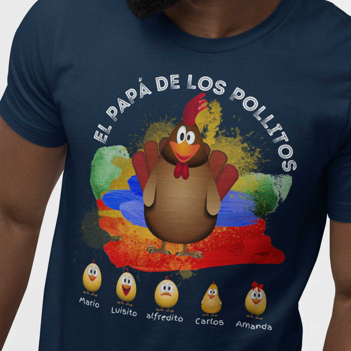 El Papá de los Pollitos 2022 - Unisex Jersey Short Sleeve Tee shirt T-Shirt Printify Navy S 