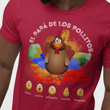 El Papá de los Pollitos 2022 - Unisex Jersey Short Sleeve Tee shirt T-Shirt Printify Red S 