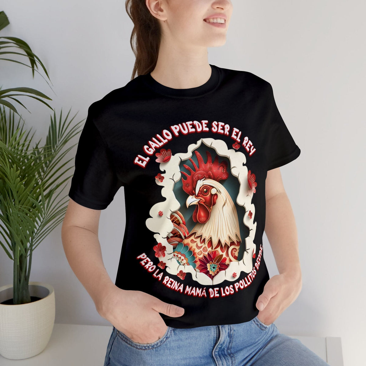 Camiseta 'Reina Mamá de los Pollitos' – Donde el Amor y el Mando se Unen con Estilo T-Shirt Printify 