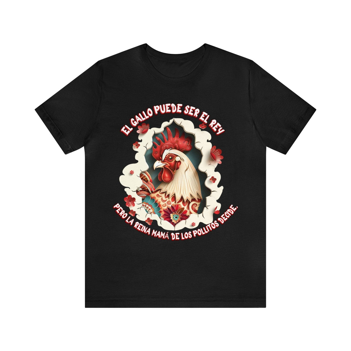 Camiseta 'Reina Mamá de los Pollitos' – Donde el Amor y el Mando se Unen con Estilo T-Shirt Printify Black S 