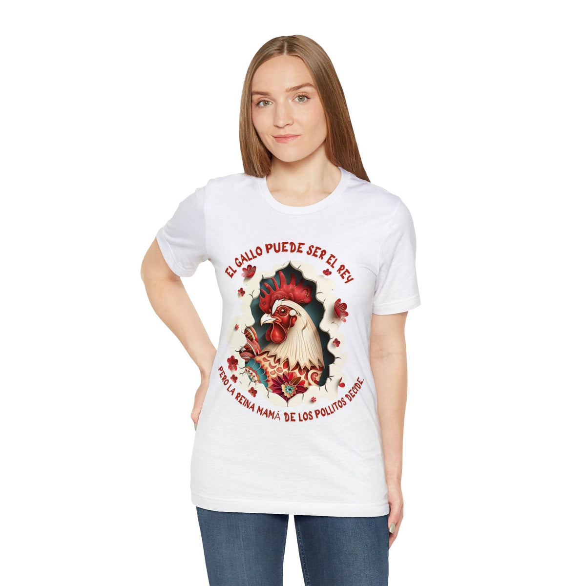 Camiseta 'Reina Mamá de los Pollitos' – Donde el Amor y el Mando se Unen con Estilo T-Shirt Printify 