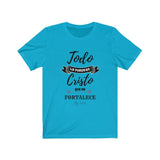 Camiseta Todo lo Puedo en Cristo que me fortalece - Escoge tu color favorito T-Shirt Printify Turquoise L 