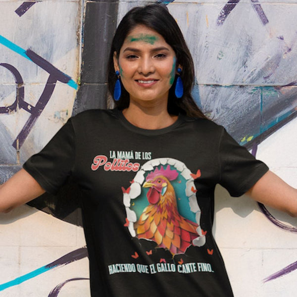 Canto Fino: La Camiseta de 'La Mamá de los Pollitos' - Regalo Perfecto para el Mamá T-Shirt Printify Black S 