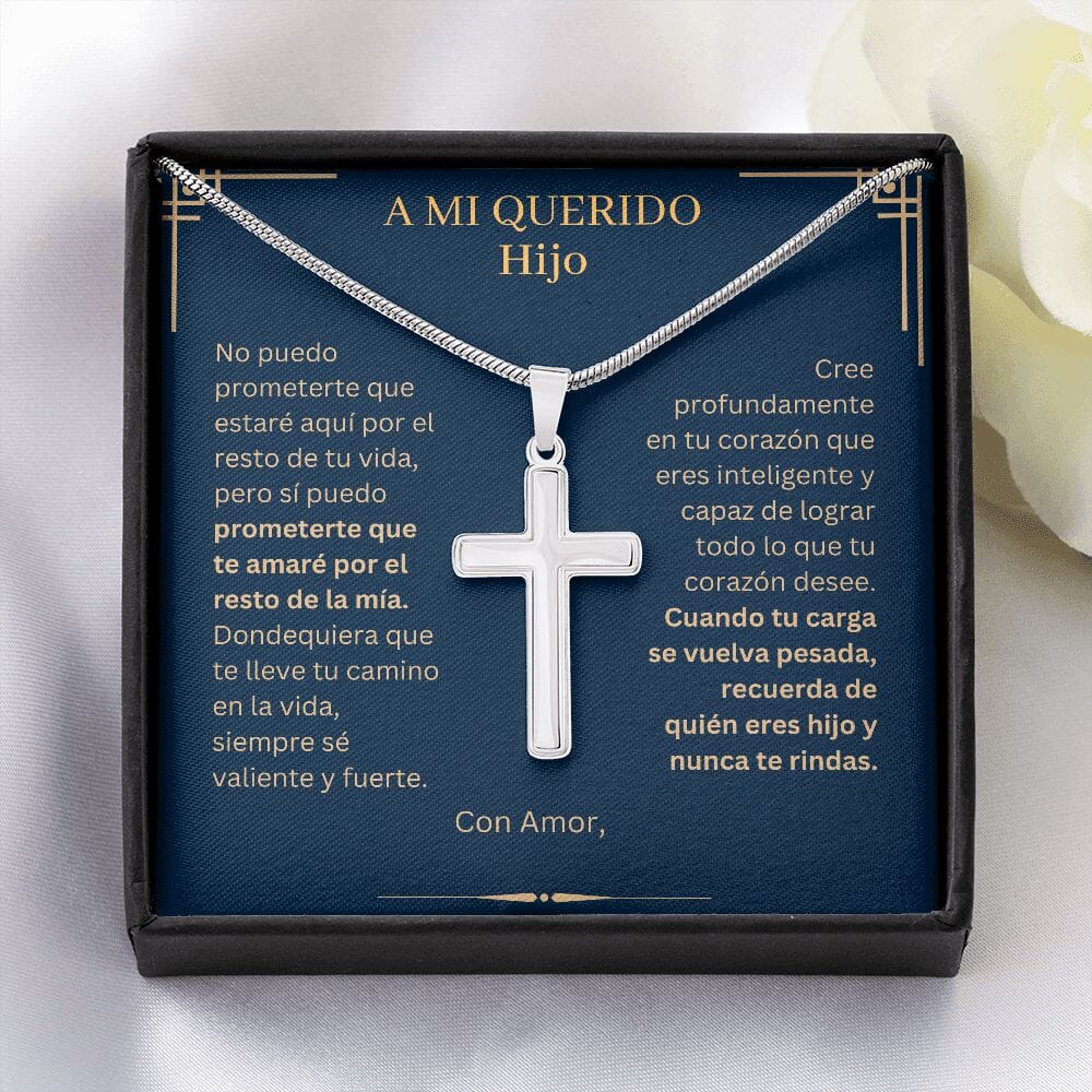 [CASI AGOTADO] Hijo, Cree - Collar de Cruz Personalizada Jewelry/EngravedCross 
