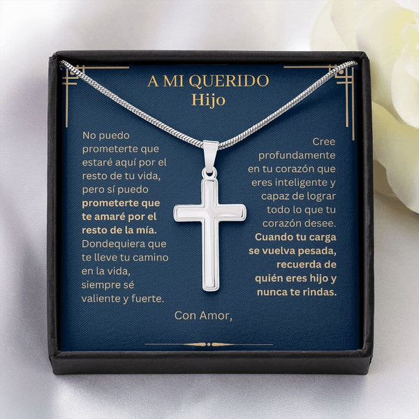 [CASI AGOTADO] Hijo, Cree - Collar de Cruz Personalizada Jewelry/EngravedCross 