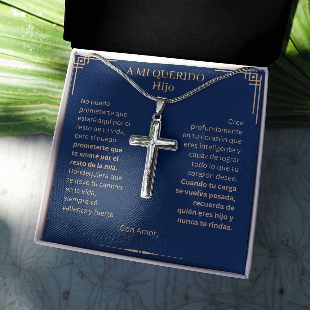 [CASI AGOTADO] Hijo, Cree - Collar de Cruz Personalizada Jewelry/EngravedCross 